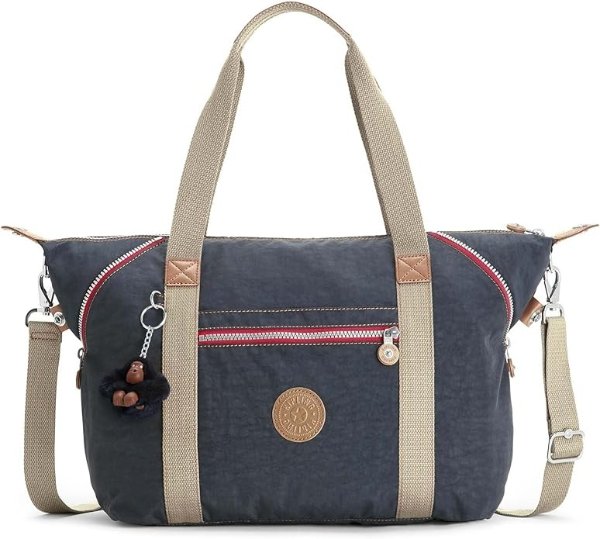 Kipling 中号拼色Tote包