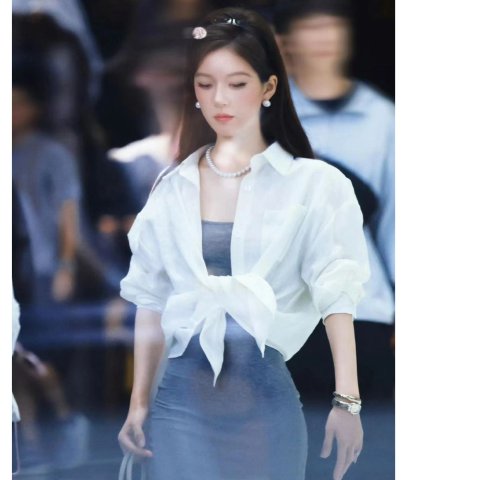 赵露思 易梦玲同款吊带裙