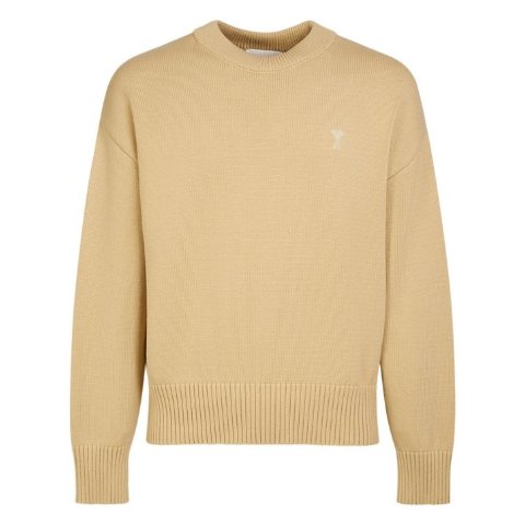 AMI 奶黄包圆领毛衣