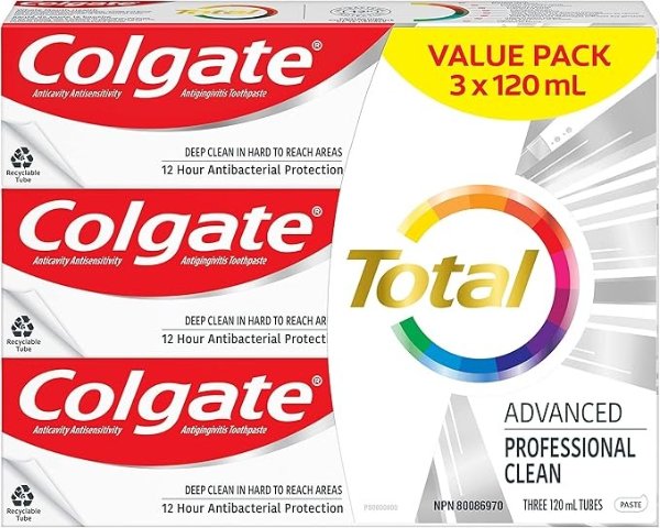 Colgate 高露洁 3支牙龈护理美白 全效牙膏（120ml）