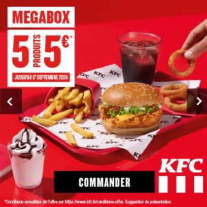 KFC “穷鬼”套餐 Megabox🍔限时回归❗️5件单品才€5❗️