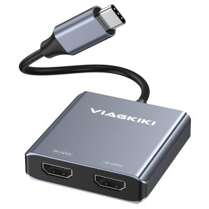 🥬白菜价🥬：Viagkiki 8K超高清 USB-C转双HDMI 扩展坞