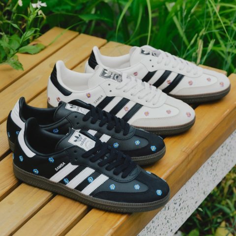 €120收 多款新配色上市！补货：adidas Samba 小花太好看了吧❤️黑白双色你怎么选？