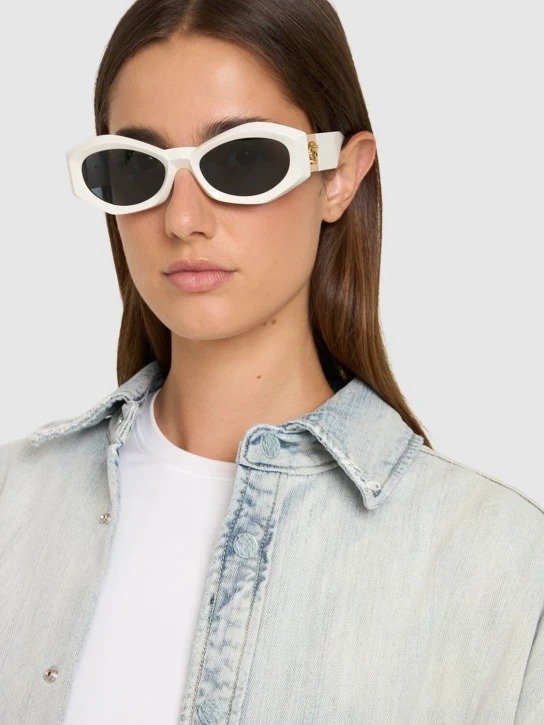 Oval acetate sunglasses