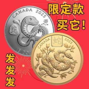 25年限定纪念币🔥金&银全有! 金蛇抬头 | 银蛇劲舞 谁买谁发财