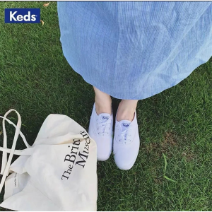 Keds 女士纯白帆布鞋 薄底超舒适 经典耐看 超级百搭