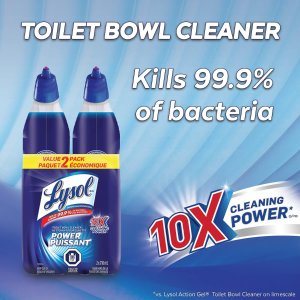 Lysol 马桶清洁剂 710ml*2瓶 10倍加强除垢 杀菌99.99%