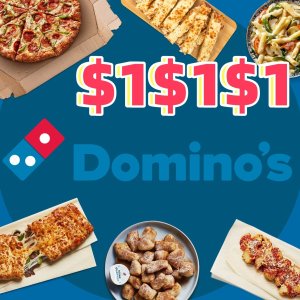 薅🔥Domino's多米诺 $1披萨回归❗️一日3餐包圆了