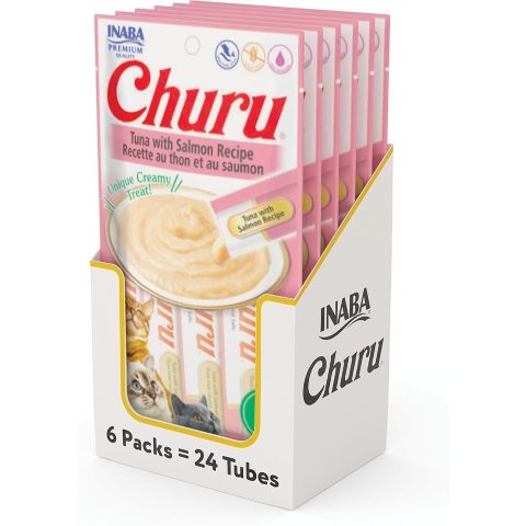 Churu 吞拿鱼三文鱼味食谱 6 包，56 克