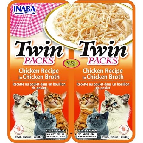  Cat Twin Packs 鸡汤猫零食，80 克（6 包）