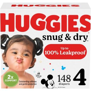 💥史低价💥：Huggies Snug & Dry 婴儿纸尿裤148片超值装 🍼免税！