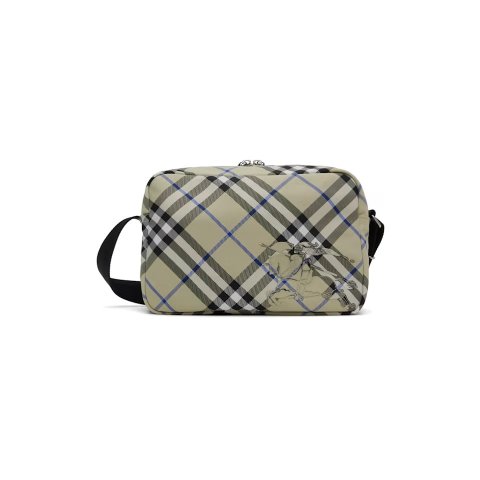 Beige Check Crossbody Bag