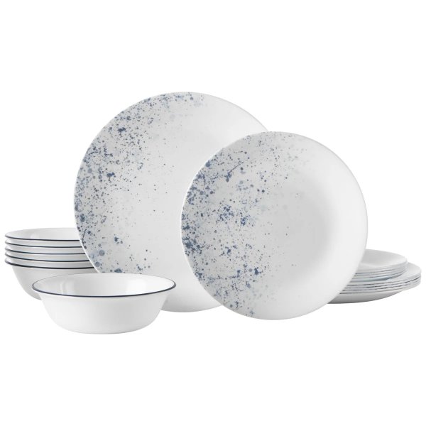 Indigo Speckle 18-piece Dinnerware Set, Service for 6