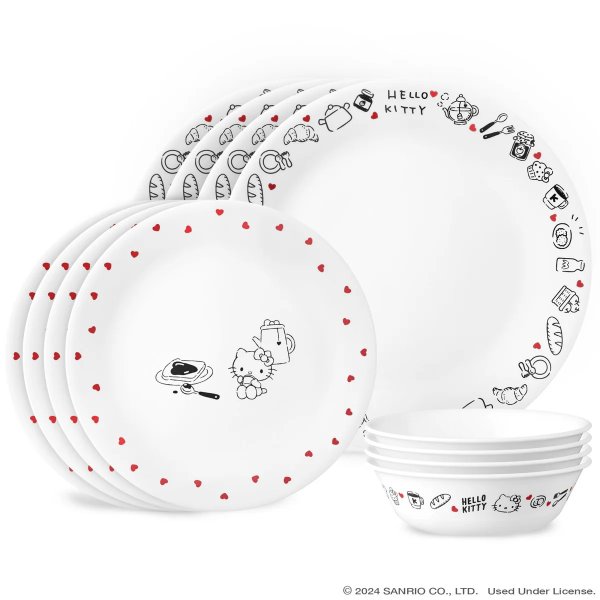 Hello Kitty®, Very Delicious 12-piece Dinnerware Set, Service for 4