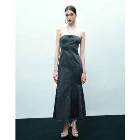 URban Revivo抹胸牛仔裙