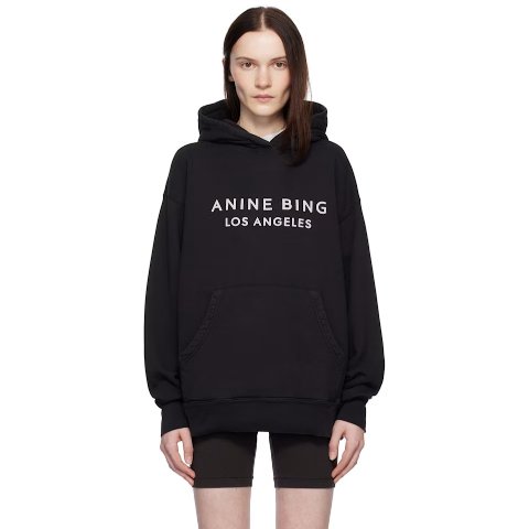 anine bingBlack  Anine Bing  连帽衫