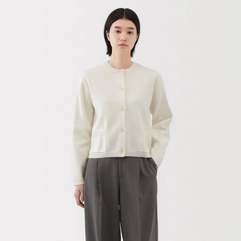 女士可水洗圆领开衫