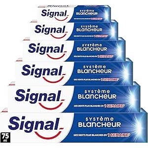 €1.75/支！1周内牙齿变白SIGNAL美白系统牙膏 6x75ml