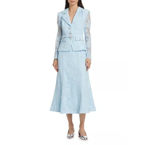 Self-PortraitLace Blazer Midi-Dress