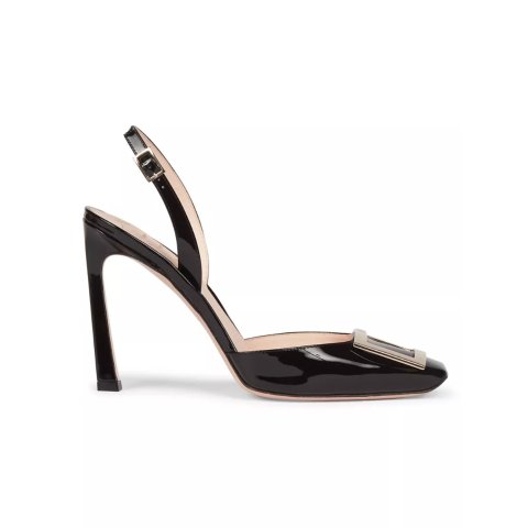 Roger VivierTrompette Metal Buckle 70MM Slingback Pumps