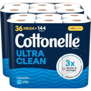 Cottonelle 超洁净卫生纸 36大卷 每卷284张 耐用性是普通4倍