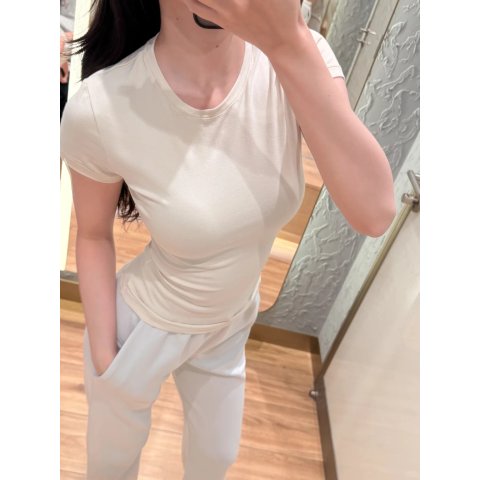 棉质平纹针织 T 恤