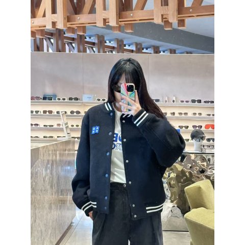 Black & Off-White Edith Faux-Shearling Jacket 黑色& 灰白色