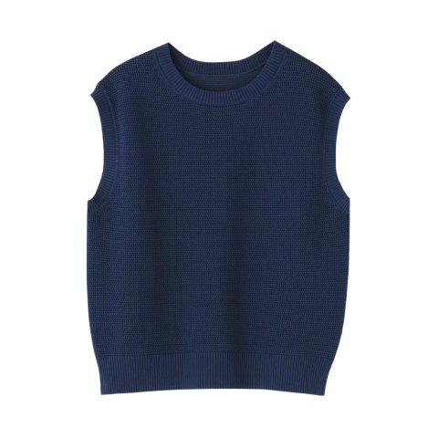 女式高捻纱网眼法式袖毛衣