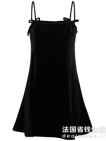 Ganni蝴蝶结小黑裙