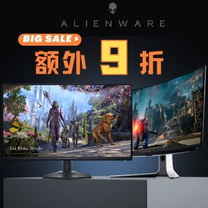 不用新账号❗ 额外9折买Alienware显示器！ $359收27寸360Hz高刷