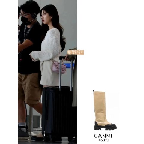 Ganni高筒靴