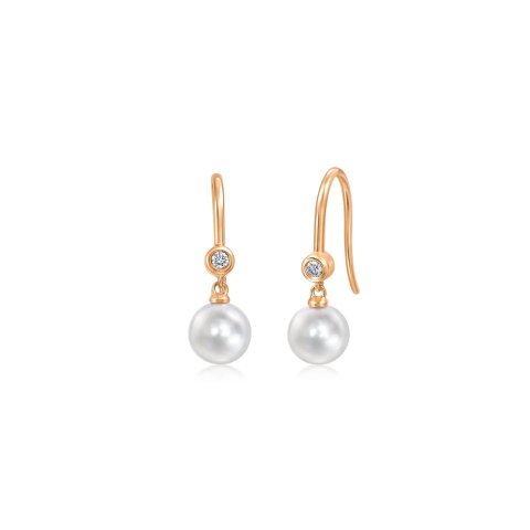 Chow Sang Sang18K Rose Gold Freshwater Pearl Earrings