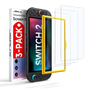 JSAUX Switch 2 钢化膜 贴膜套装 (三片)