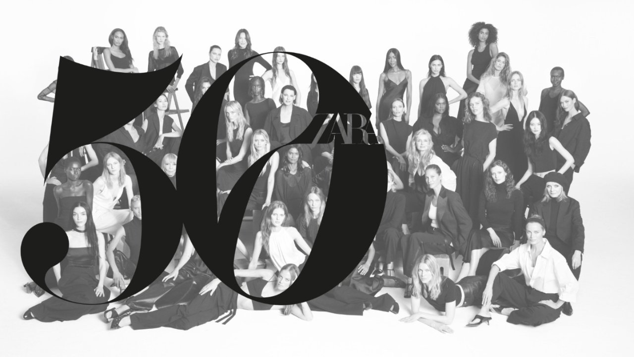 🔥Zara 50年炸场！👯‍♀️超模天团神仙阵容+高级黑白🖤⚪️！新系列真封神了！