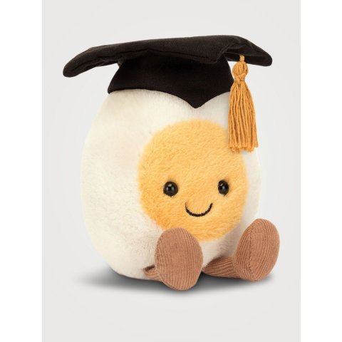 JellycatAmuseables 毕业煮鸡蛋毛绒玩具
