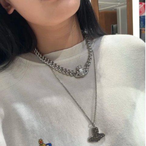 银色 Graziella 小号颈链