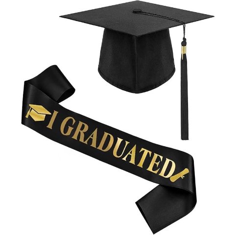 毕业学士帽+礼带