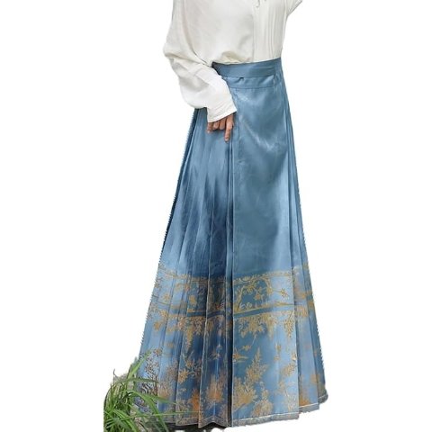 蓝色超淡雅~马面裙