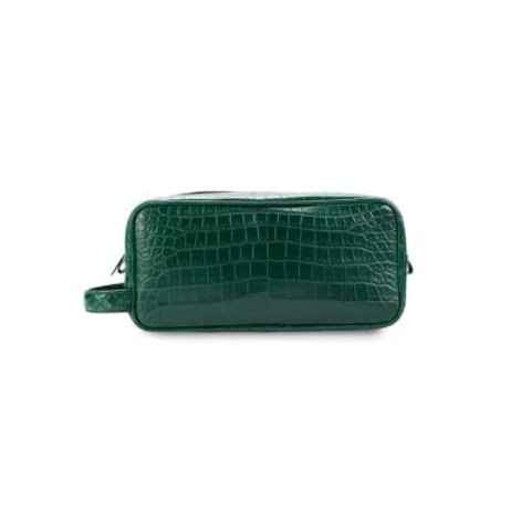 Bottega VenetaCroc-Embossed Leather Zip Shaving Pouch