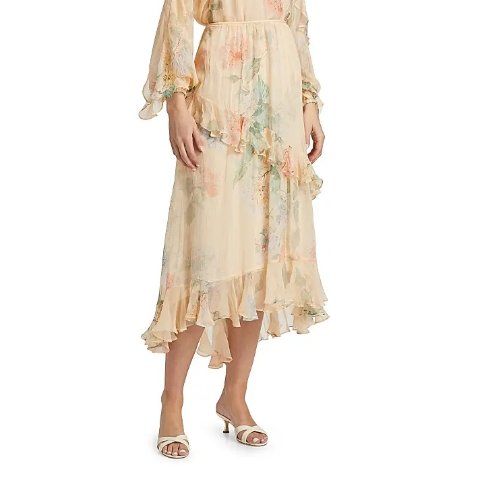 ZimmermannTiered Floral Skirt