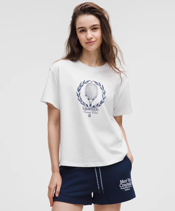 Relaxed-Fit 网球俱乐部棉T恤