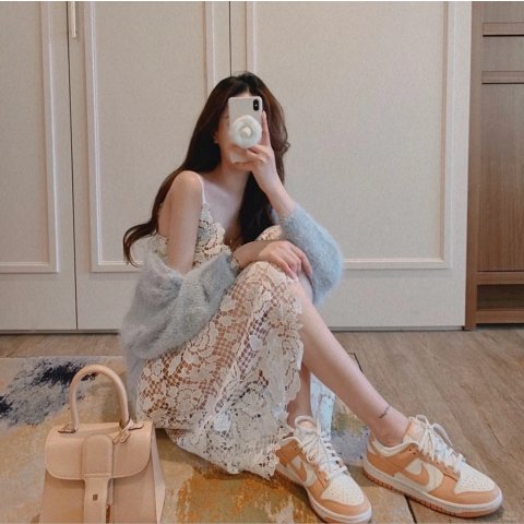 前几天$100Nike Dunk 女款麂皮浅橙