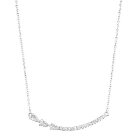 ADORNIA Pink Pearl Crystal Necklace