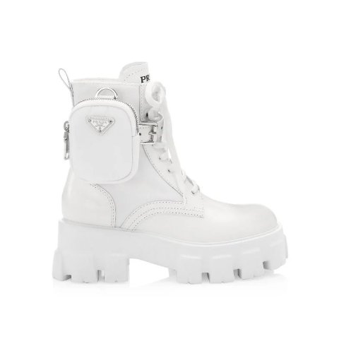 monolith Leather Nylon Lug-Sole Combat Boots