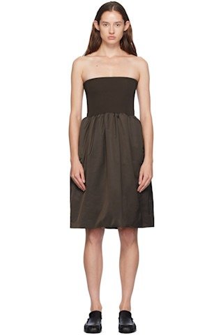 Brown Shirring 巧克力花苞裙