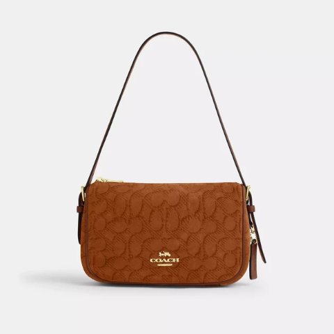 CoachKailey Shoulder Bag Signature Suede