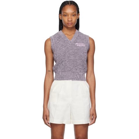Maison KitsunePurple Handwriting Vest