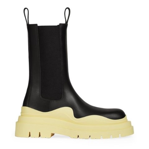 Bottega VenetaLeather Chelsea Boots Contrast Sole