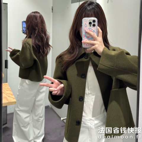 COS很有质感的松林绿！@COS打工人双面羊毛短大衣