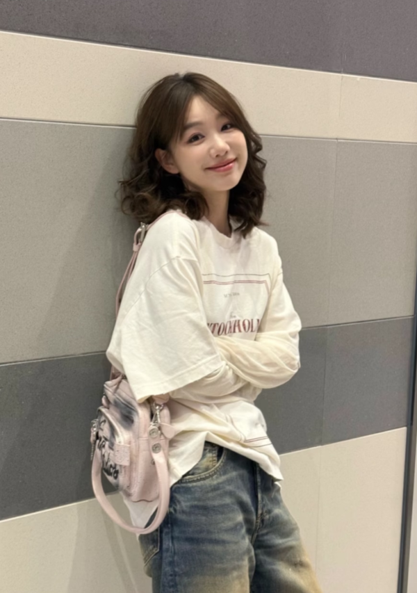  印花T恤 徐梦洁同款